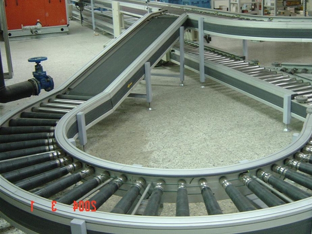 滾柱輸送機(jī),滾道輸送機(jī)實(shí)例圖