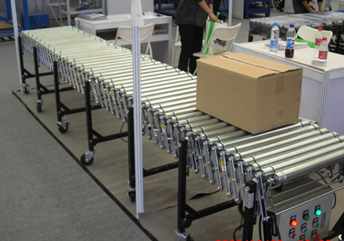 伸縮輥筒輸送機(jī)運(yùn)行圖，www.volvik.com.cn